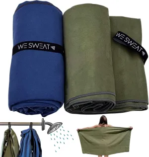 We Sweat's Microfiber Soft and Absorbent Gym Towels for Shower, Silver ION Odor-Free Absorbent Fiber, Fast Drying Men & Women Workout Gear, Working Out, Towels, Sports Exercise Fitness Gear