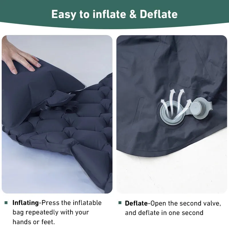 WESTTUNE Ultralight Inflatable Camping Mattress – Portable Air Cushion for Hiking & Travel