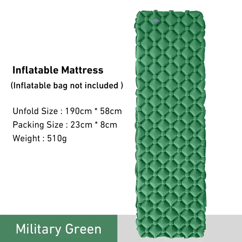 WESTTUNE Ultralight Inflatable Camping Mattress – Portable Air Cushion for Hiking & Travel