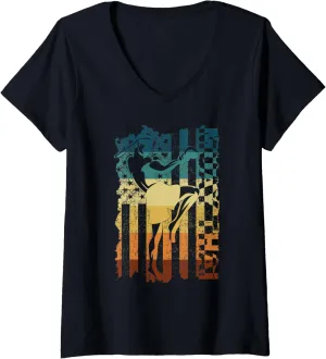 Womens Muay Thai Punching Bags Muay Thai Shin Guards Muay Thai Rope V-Neck T-Shirt