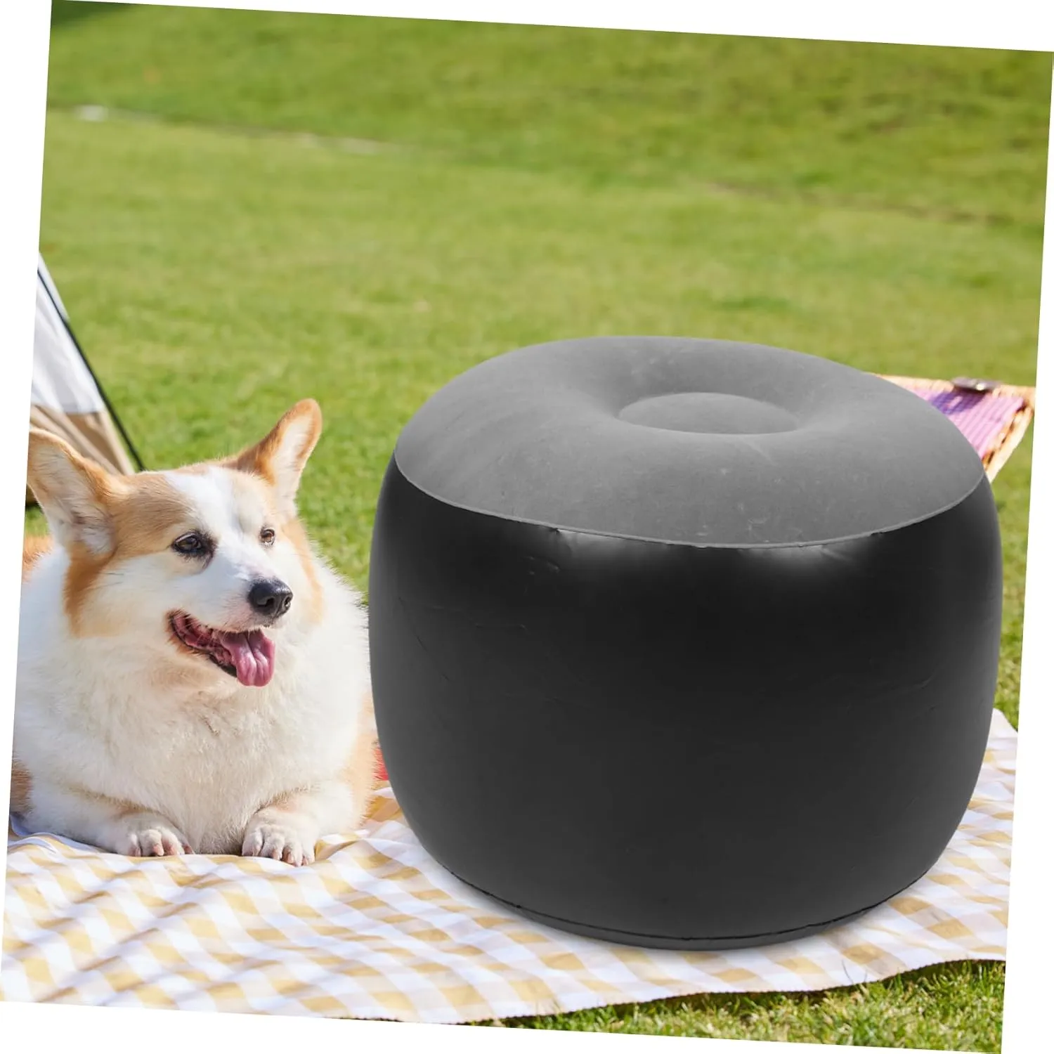 YARNOW Inflatable Seat Cushion Thicken Outdoor Foot Stool Portable Folding Chair Pad for Camping Hiking Concerts and Travel Comfortable Seating