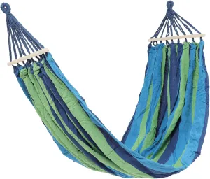 YARNOW Portable Rainbow Hammock with Rollover Wooden Stick Double Person Hanging Sleeping Bed for Camping Travel and Outdoor Activities Blue