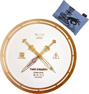 Yikun Disc Golf Driver Discs Twin Sword Distance Driver with 1pcs Disc Golf Chalk Bag Dry Handbag Disc Golf Accessories for Outdoor GameDisc Golf