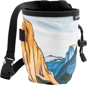 Yosemite Rock Climbing Chalk Bag | for Outdoor, Gym, & Bouldering | Adjustable Waist Belt, Durable Drawstring Closure, & Zippered Pocket