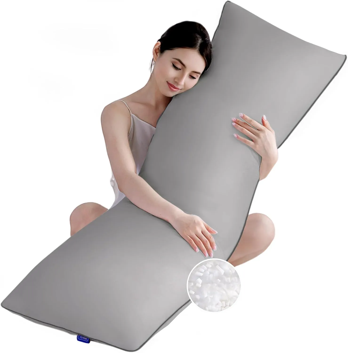 YZ HOME Memory Foam Body Pillow Insert - Full Body Pillow for Adults - Soft Large Long Bed Pillow for Side Sleeper