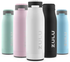 ZULU Ace Vacuum Insulated Stainless Steel Water Bottle with Chug Spout, Leak-Proof Locking Lid and Removable Base for School, Backpack, Sports, Gym, Travel